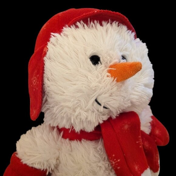 Kellytoy Plush Snowman Stuffed Toy Red Hunter Hat Scarf Carrot Nose 2016 - Picture 2 of 9